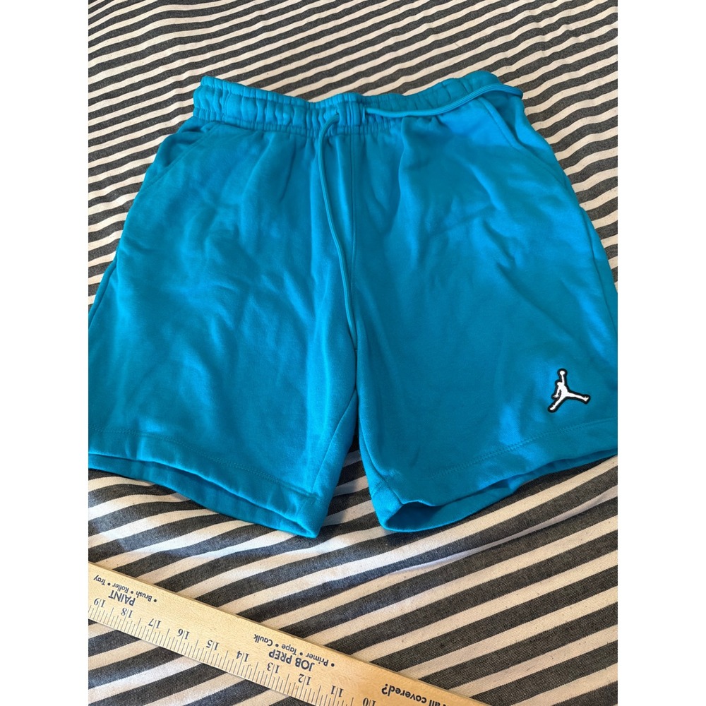 Jordan Mens Fleece Shorts Turquoise Blue Jumpman Logo Medium DA9822-446